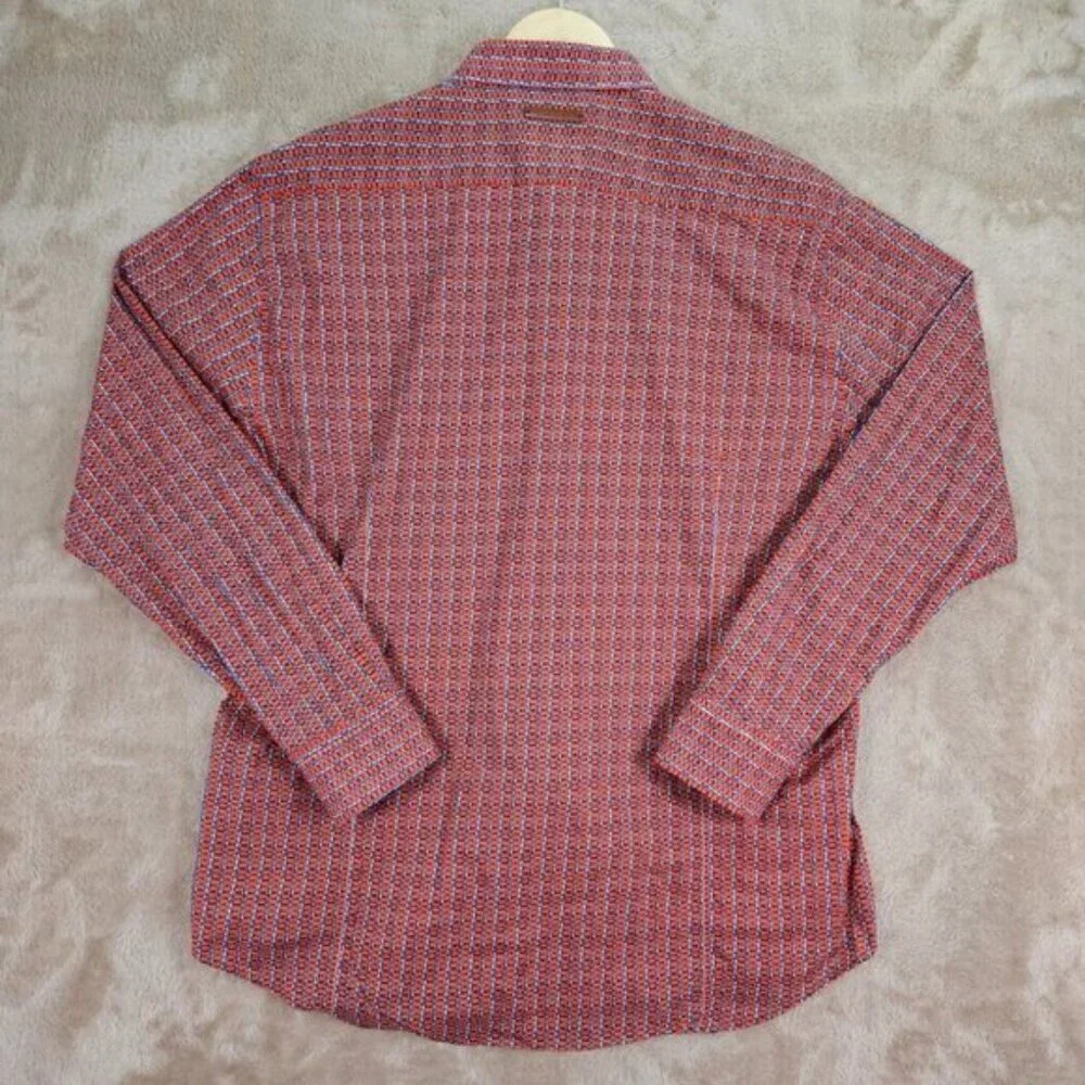 A Fish Named Fred Dress Shirt All Over Print Multicolor Long Sleeve Mens Size XL - Picture 3 of 11